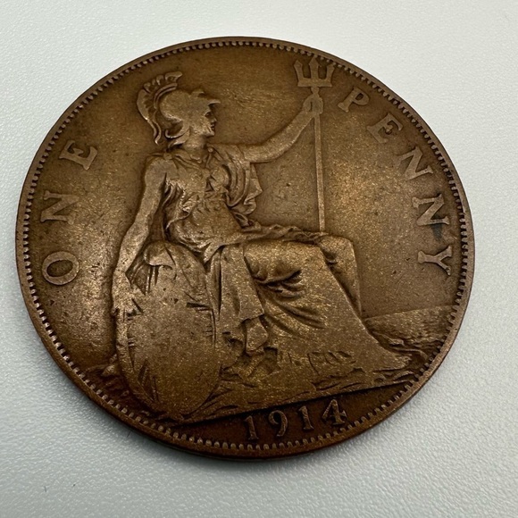 Vintage Coins - 1914 One Penny Great Britain. - Picture 2 of 2